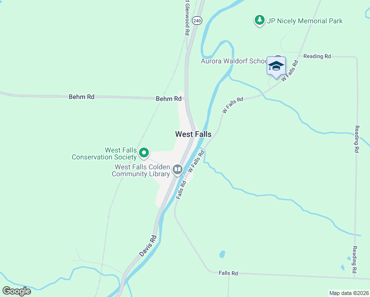 map of restaurants, bars, coffee shops, grocery stores, and more near 1913 Davis Road in West Falls