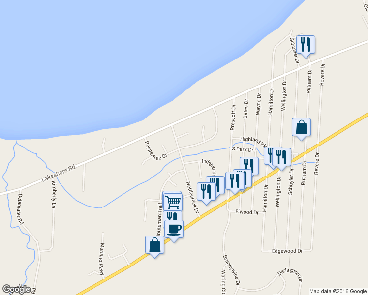 map of restaurants, bars, coffee shops, grocery stores, and more near 1321 Peppertree Drive in Derby
