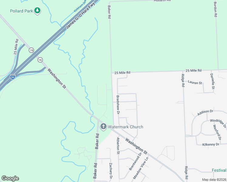 map of restaurants, bars, coffee shops, grocery stores, and more near 54751 Bradshaw Drive in New Baltimore