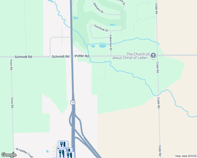 map of restaurants, bars, coffee shops, grocery stores, and more near N5827 Oak Creek Drive in Elkhorn