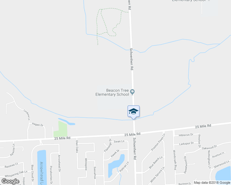 map of restaurants, bars, coffee shops, grocery stores, and more near 55885 Schoenherr Road in Shelby charter Township