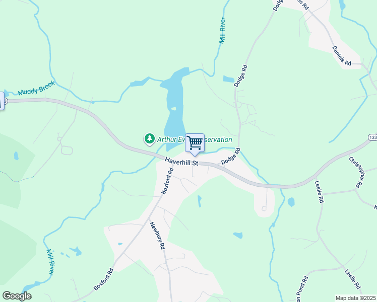 map of restaurants, bars, coffee shops, grocery stores, and more near 811 Haverhill Street in Rowley
