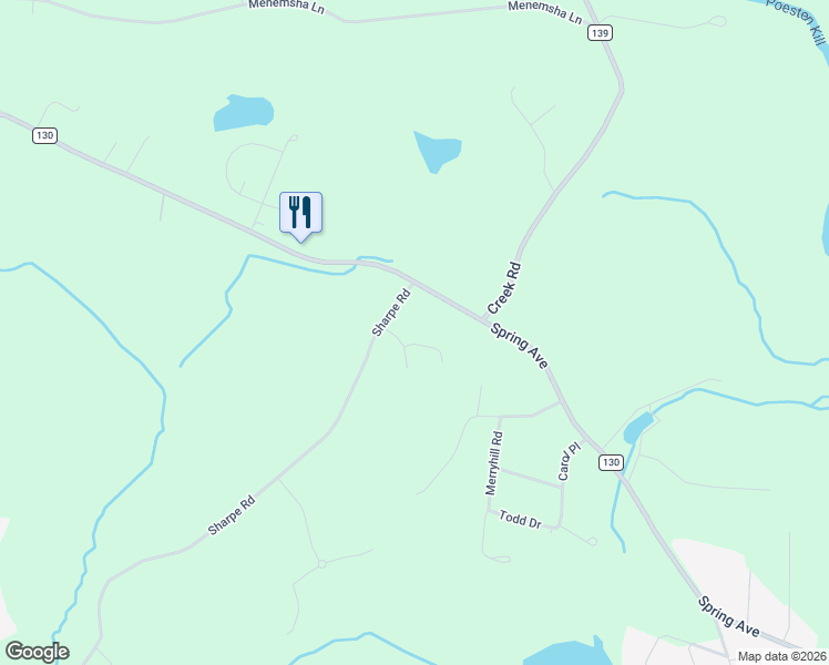 map of restaurants, bars, coffee shops, grocery stores, and more near 242 Sharpe Road in Wynantskill