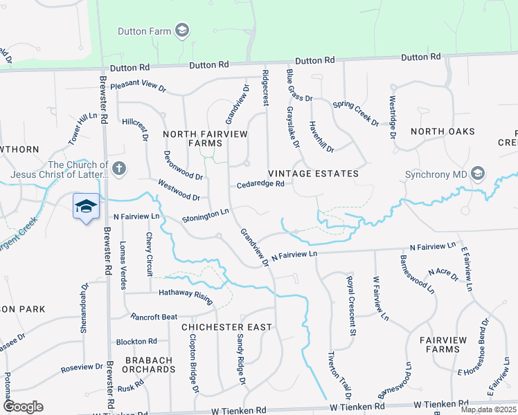 map of restaurants, bars, coffee shops, grocery stores, and more near 1991 Stonington Court in Rochester Hills
