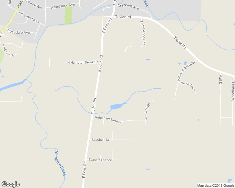 map of restaurants, bars, coffee shops, grocery stores, and more near 6741 East Eden Road in Hamburg