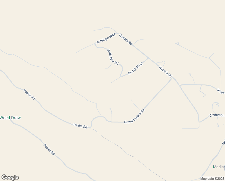 map of restaurants, bars, coffee shops, grocery stores, and more near 37 Red Cliff Road in Lander