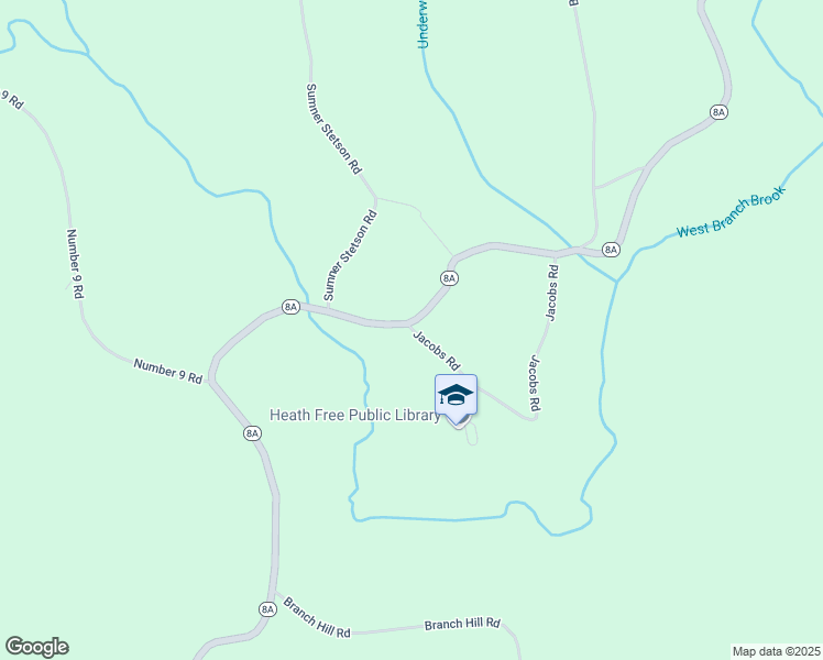 map of restaurants, bars, coffee shops, grocery stores, and more near 18 Jacobs Road in Charlemont