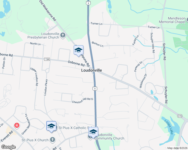map of restaurants, bars, coffee shops, grocery stores, and more near in Albany County