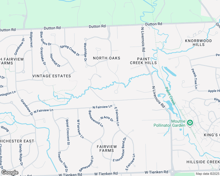 map of restaurants, bars, coffee shops, grocery stores, and more near 1553 Scenic Hollow Drive in Rochester Hills
