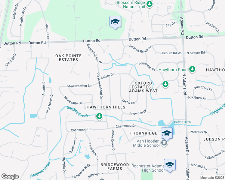 map of restaurants, bars, coffee shops, grocery stores, and more near 1748 Edinborough Drive in Rochester Hills