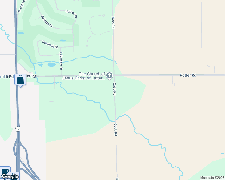 map of restaurants, bars, coffee shops, grocery stores, and more near N5937 Cobb Road in Elkhorn