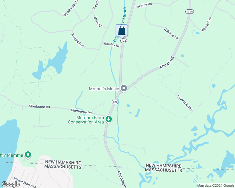 map of restaurants, bars, coffee shops, grocery stores, and more near 35-A-C Mammoth Road in Pelham