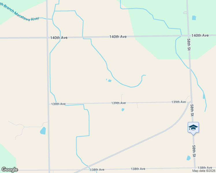 map of restaurants, bars, coffee shops, grocery stores, and more near 5923 139th Avenue in Holland