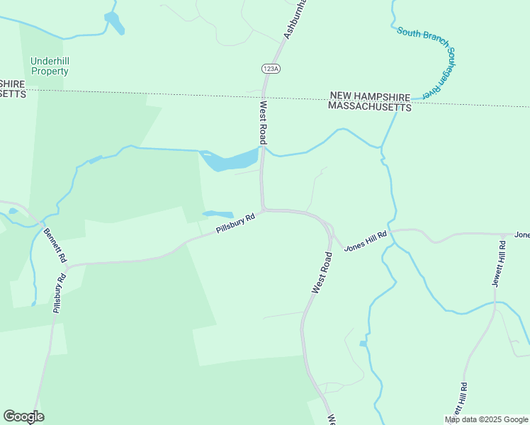 map of restaurants, bars, coffee shops, grocery stores, and more near 131 West Road in Ashby