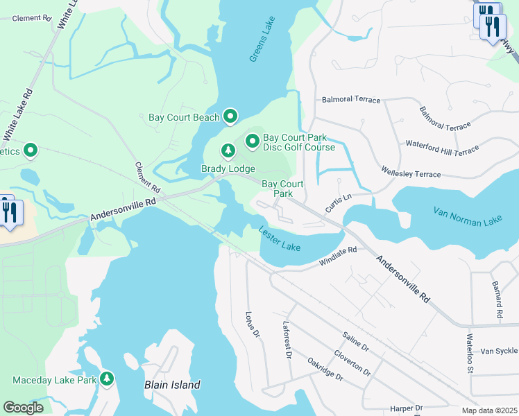 map of restaurants, bars, coffee shops, grocery stores, and more near 6935 Tuson Boulevard in Clarkston