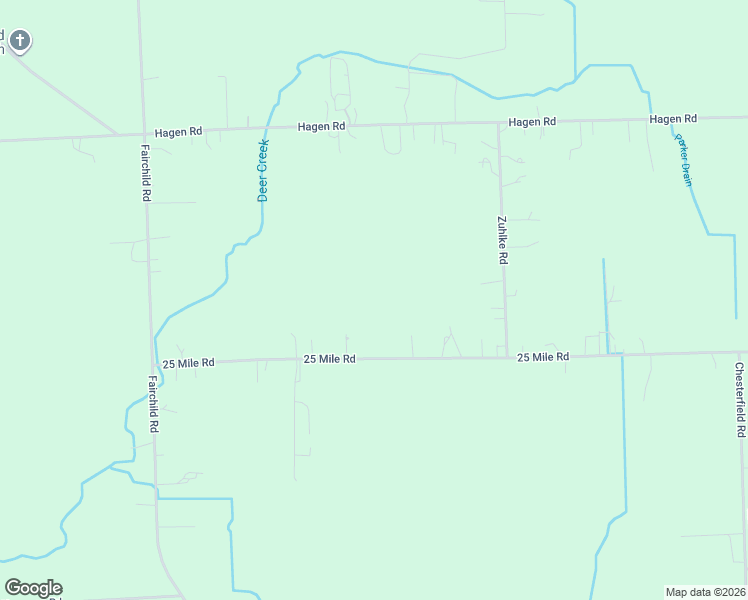 map of restaurants, bars, coffee shops, grocery stores, and more near 25459 25 Mile Road in New Baltimore