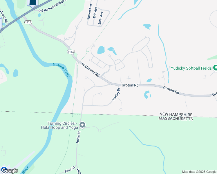 map of restaurants, bars, coffee shops, grocery stores, and more near 8 Kendall Way in Nashua