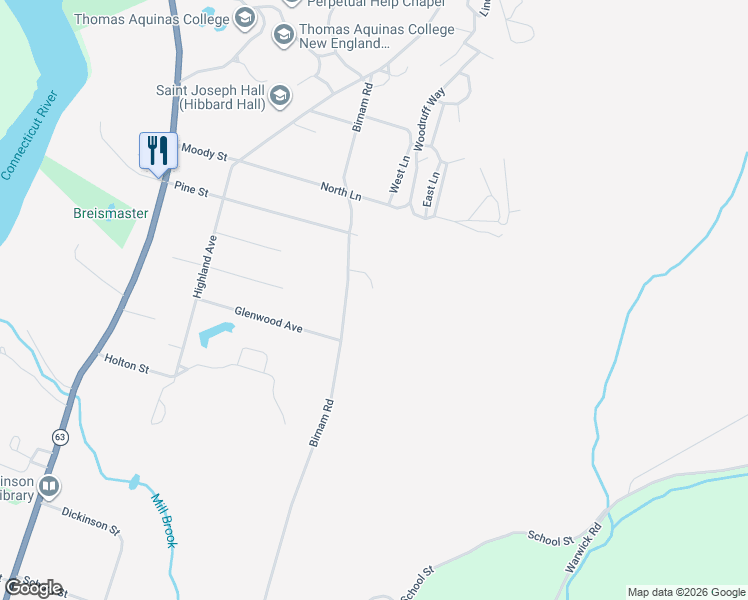 map of restaurants, bars, coffee shops, grocery stores, and more near 177-195 Birnam Road in Northfield
