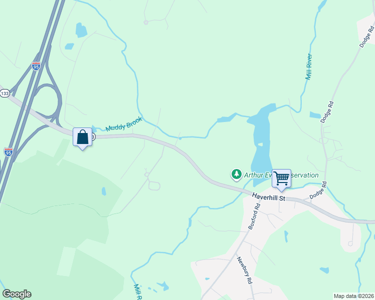 map of restaurants, bars, coffee shops, grocery stores, and more near 901 Haverhill Street in Rowley