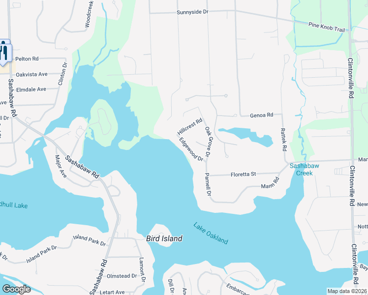 map of restaurants, bars, coffee shops, grocery stores, and more near 4655 Edgewood Drive in Clarkston