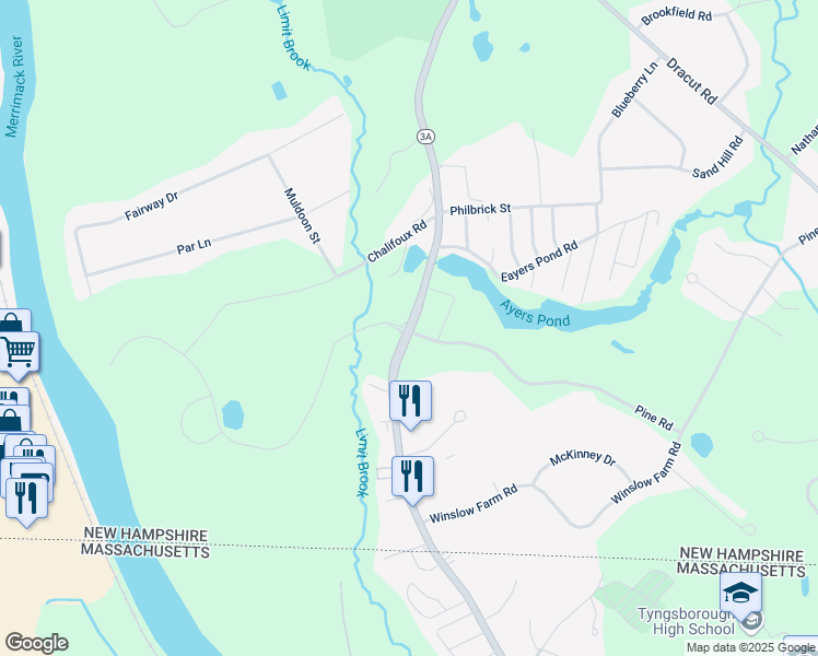 map of restaurants, bars, coffee shops, grocery stores, and more near 65 River Road in Hudson