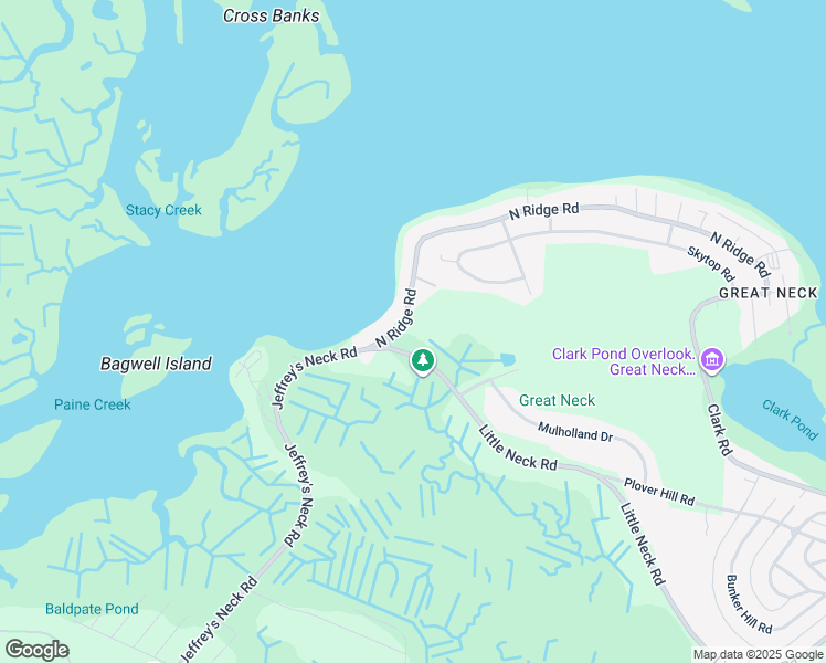 map of restaurants, bars, coffee shops, grocery stores, and more near 3 North Ridge Road in Ipswich