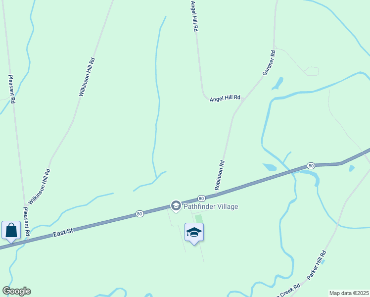 map of restaurants, bars, coffee shops, grocery stores, and more near 155 Robinson Road in Edmeston