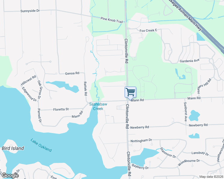 map of restaurants, bars, coffee shops, grocery stores, and more near 3041 Reeder Road in Clarkston
