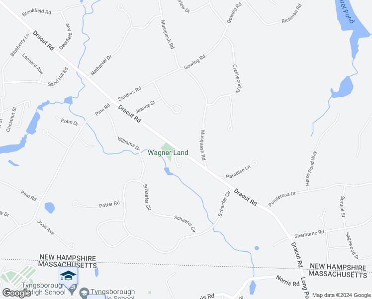 map of restaurants, bars, coffee shops, grocery stores, and more near 96 Dracut Road in Hudson