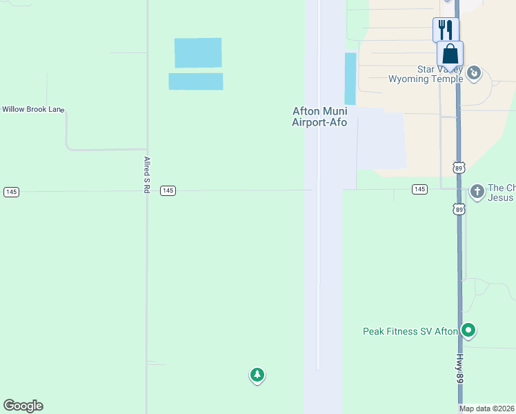 map of restaurants, bars, coffee shops, grocery stores, and more near 499 Papworth Lane in Afton