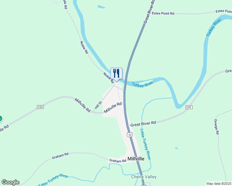map of restaurants, bars, coffee shops, grocery stores, and more near 2100 North Main Street in Guttenberg