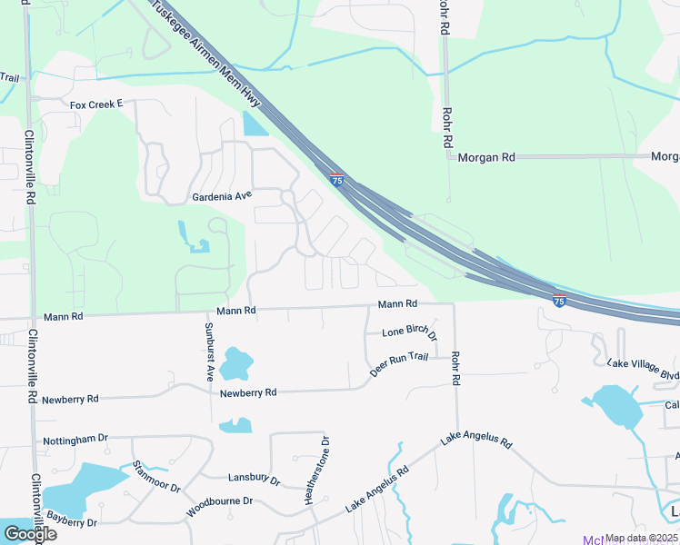 map of restaurants, bars, coffee shops, grocery stores, and more near Ironwood Circle in Oakland County