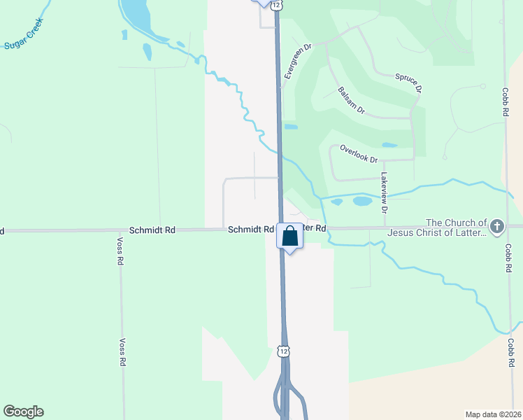 map of restaurants, bars, coffee shops, grocery stores, and more near W4940 Schmidt Road in Elkhorn