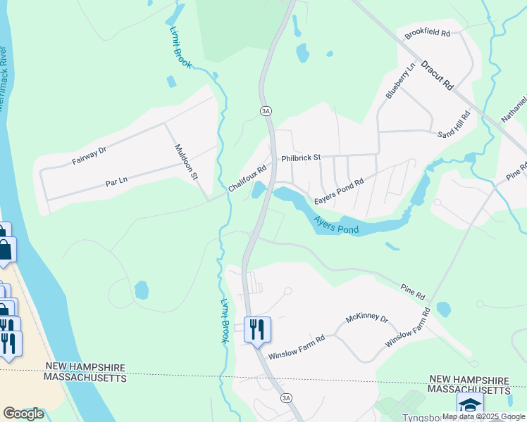 map of restaurants, bars, coffee shops, grocery stores, and more near 65 River Road in Hudson