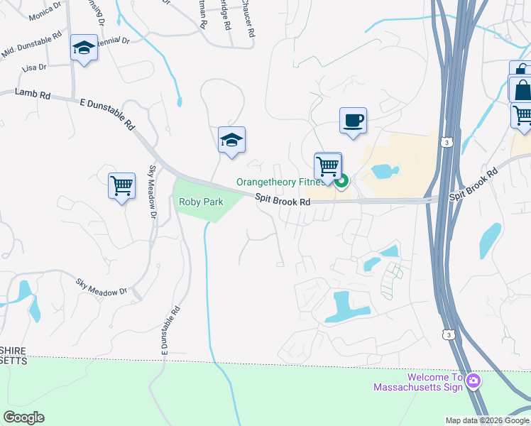 map of restaurants, bars, coffee shops, grocery stores, and more near in Nashua