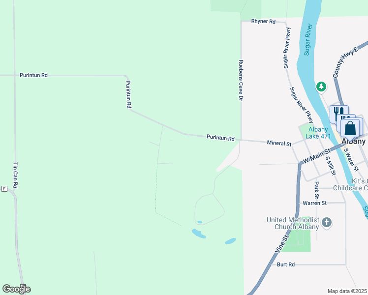 map of restaurants, bars, coffee shops, grocery stores, and more near N5608 Deerwood Drive in Albany