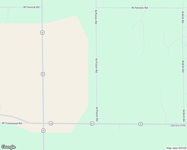 map of restaurants, bars, coffee shops, grocery stores, and more near 2141 North Polzin Road in Janesville