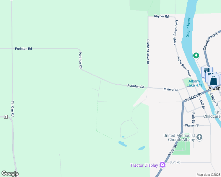 map of restaurants, bars, coffee shops, grocery stores, and more near N5608 Deerwood Drive in Albany