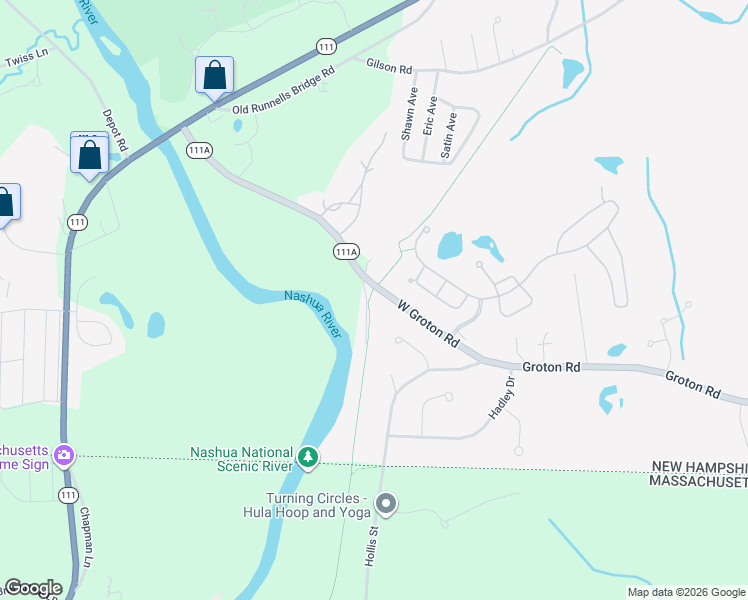 map of restaurants, bars, coffee shops, grocery stores, and more near 50 Depot Road in Nashua