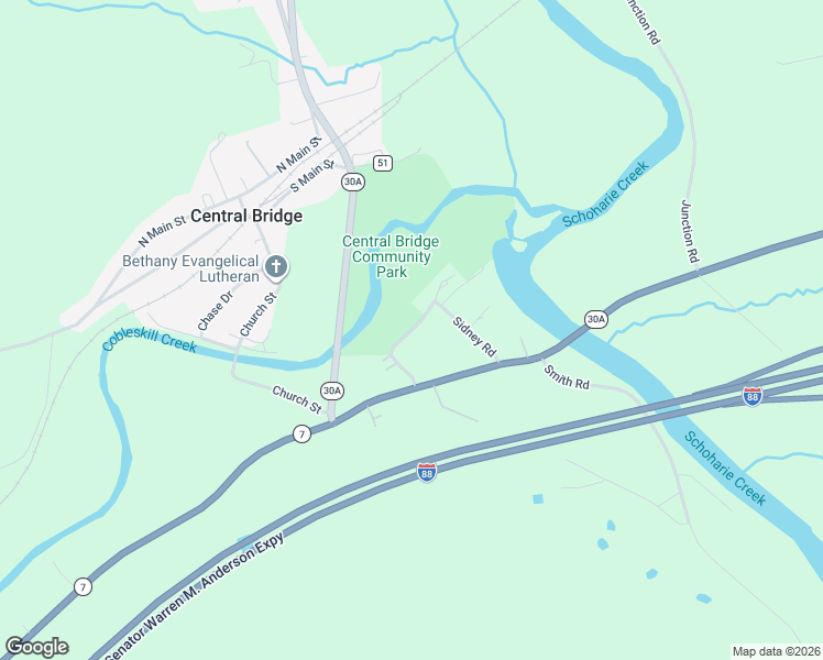 map of restaurants, bars, coffee shops, grocery stores, and more near G Westinghouse Road in Schoharie County