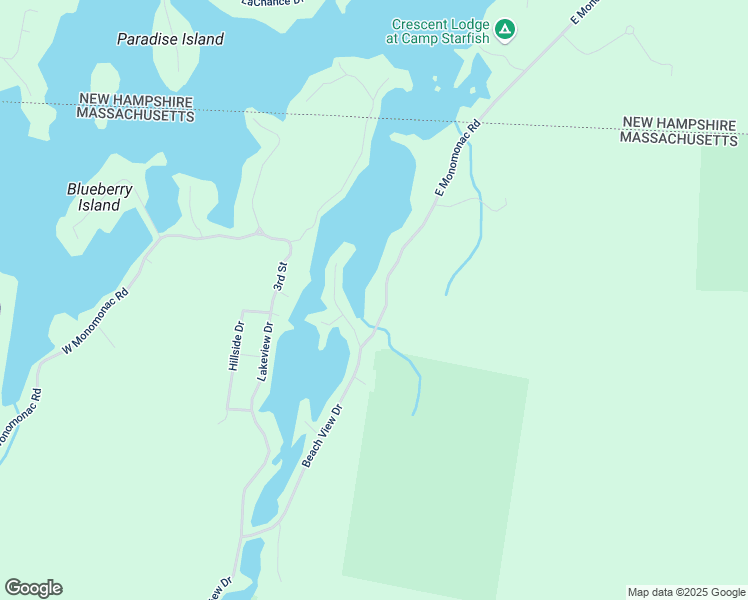 map of restaurants, bars, coffee shops, grocery stores, and more near 56 East Monomonac Road in Winchendon