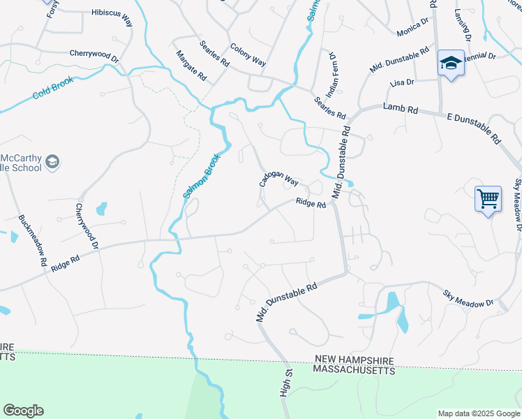 map of restaurants, bars, coffee shops, grocery stores, and more near 119 Cadogan Way in Nashua