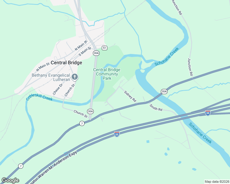 map of restaurants, bars, coffee shops, grocery stores, and more near G Westinghouse Road in Schoharie County