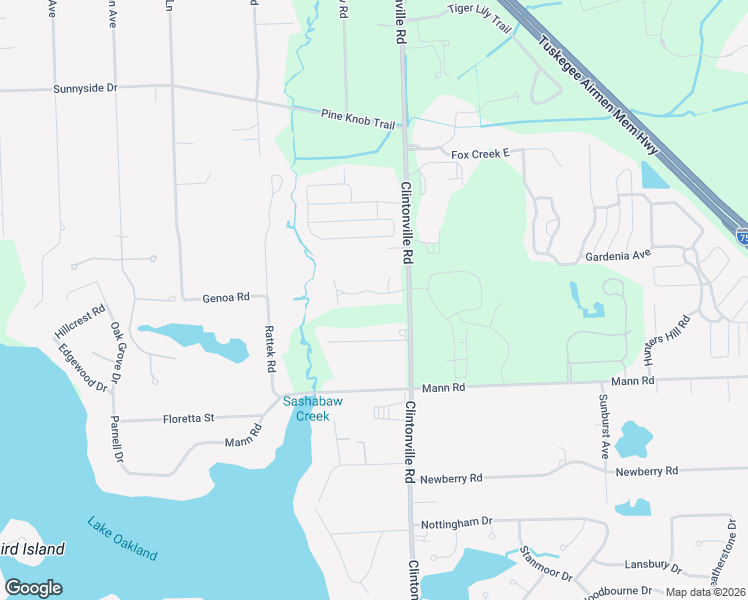 map of restaurants, bars, coffee shops, grocery stores, and more near 5025 Clintonville Pines Drive in Oakland County