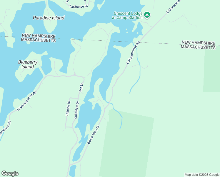 map of restaurants, bars, coffee shops, grocery stores, and more near 56 East Monomonac Road in Winchendon