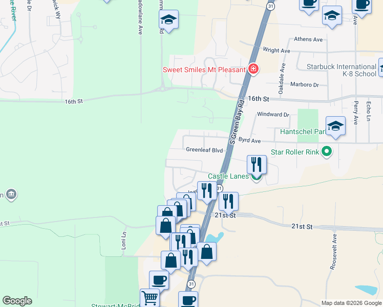 map of restaurants, bars, coffee shops, grocery stores, and more near 6023 Sunset Boulevard in Mount Pleasant