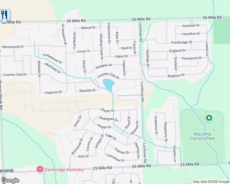 map of restaurants, bars, coffee shops, grocery stores, and more near 56009 Image Drive in Macomb