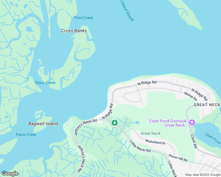 map of restaurants, bars, coffee shops, grocery stores, and more near 36 North Ridge Road in Ipswich