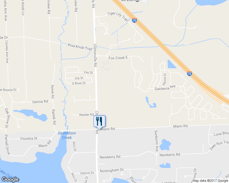 map of restaurants, bars, coffee shops, grocery stores, and more near 4740 Clintonville Road in Clarkston