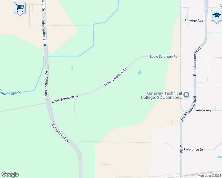 map of restaurants, bars, coffee shops, grocery stores, and more near 11219 Louis Sorenson Road in Sturtevant